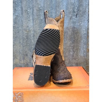 Rios Men's Nicotine Full Quill Ostrich Boots