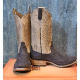 Rios Men's Nicotine Full Quill Ostrich Boots