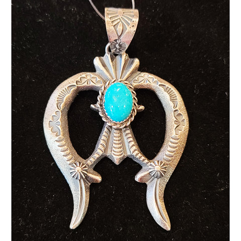 Large Silver & Turquoise Naja