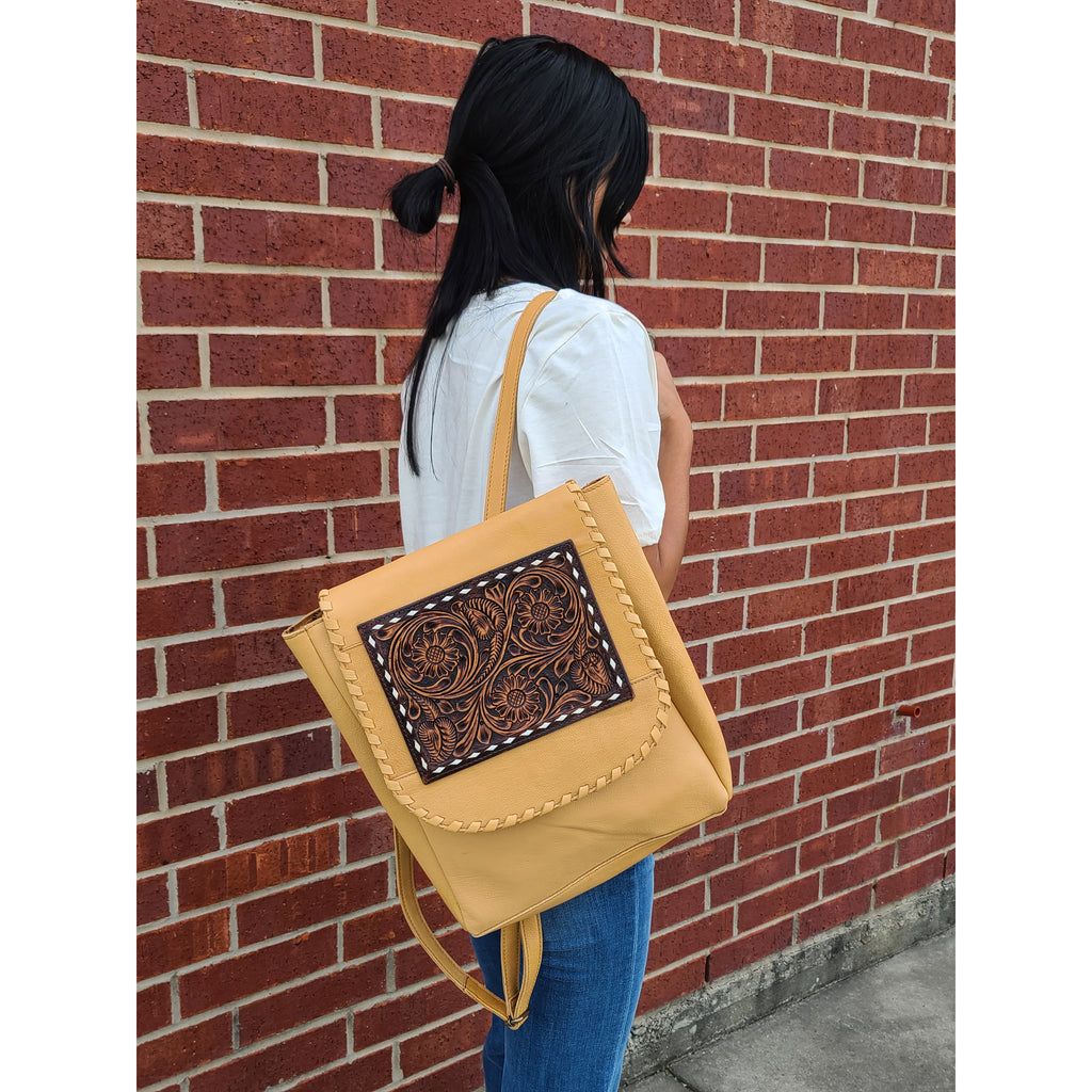 buckskin leather backpack American Darling Buckskin Backpack