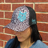 Coyote Cowgirl Camo & Turquoise Cap