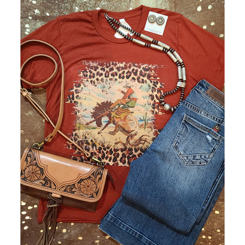 Leopard Bronc Tee