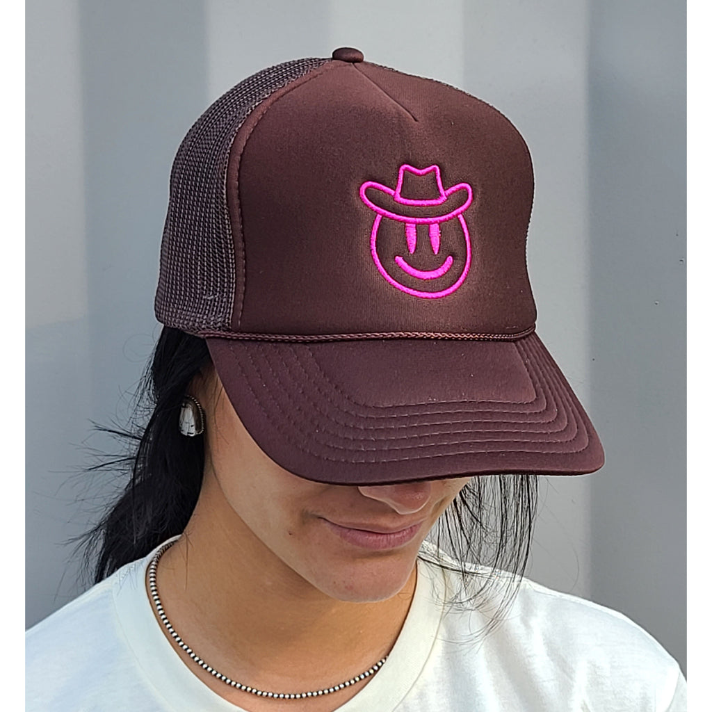Crazy Consuela Brown & Pink Smiley Cap