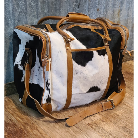 BROWN & WHITE TRAVEL BAG