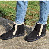 Minnetonka Black "Jade" Sheep Skin Bootie