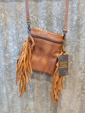 American Darling Brown and White Hide Small Messenger Bag