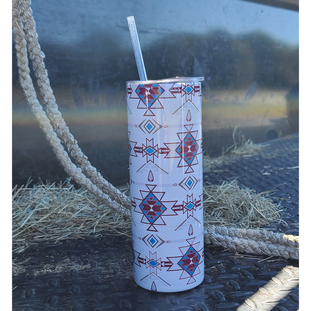 Maroon Aztec Tumbler