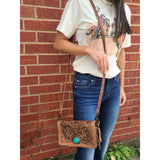 American Darling Tooled Leather w/ Turquoise Crossbody