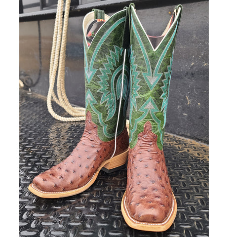 Macie Bean Tabaco Full Quill Ostrich Boots