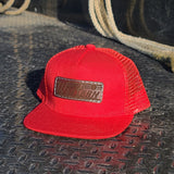 The Whole Herd Youth Western Leather Patch Cap