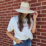 Fame Women's Fedora w/ Multi Colored Band