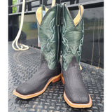 Anderson Bean Men's Black & Green Oiled Shark Boots