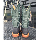 Anderson Bean Men's Black & Green Oiled Shark Boots