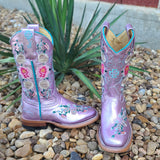 Macie Bean Kid's Pink Metallic Boots
