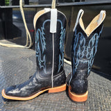 Anderson Bean Men's Black Ostrich Boots