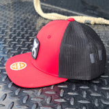 Hooey YOUTH High Profile Red/Black Cap-Hooey Up Patch