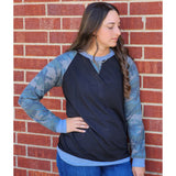 Camo Raglan Long Sleeve Tee