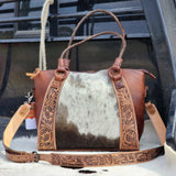 American Darling Cowhide/Leather Tooled Bag