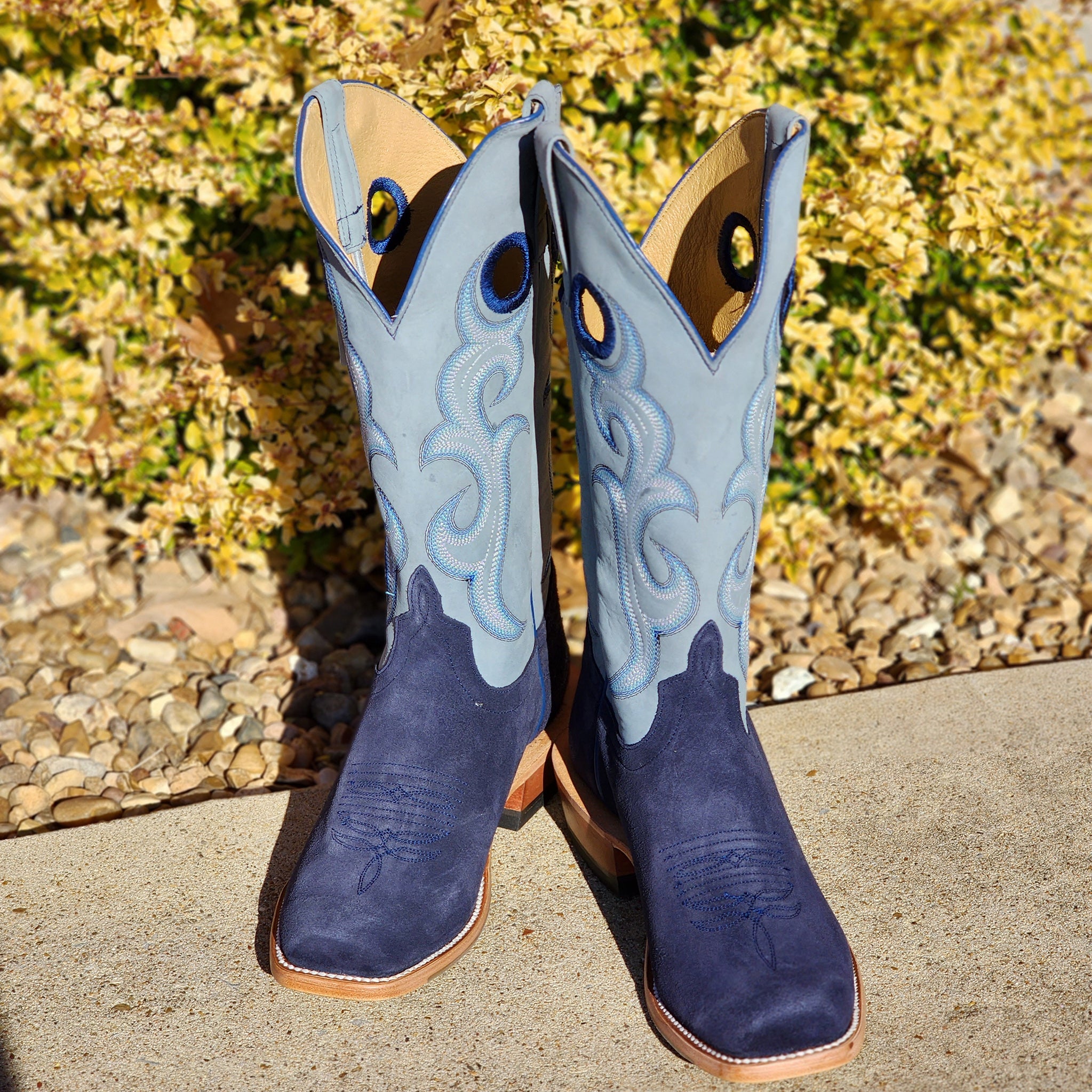 Horse Power Men's Marine Blue Suede Boots Horse Power Men's Marine Blue Suede Boots