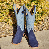 Horse Power Marine Blue Suede Boots