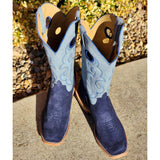 Horse Power Marine Blue Suede Boots