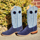 Horse Power Marine Blue Suede Boots