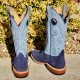 Horse Power Marine Blue Suede Boots