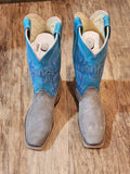 Olathe Grey Bison W/ Turquoise Boots