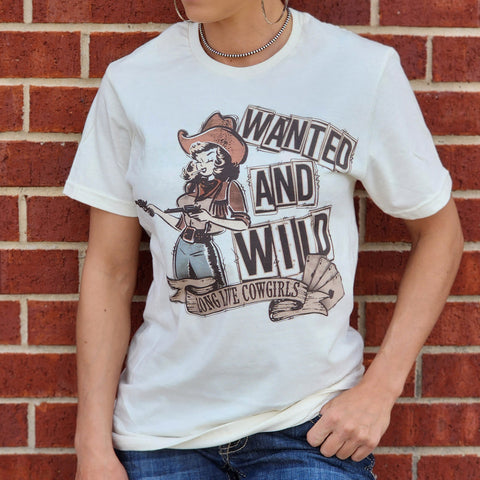 Wanted and Wild Long Love Cowgirls Tee
