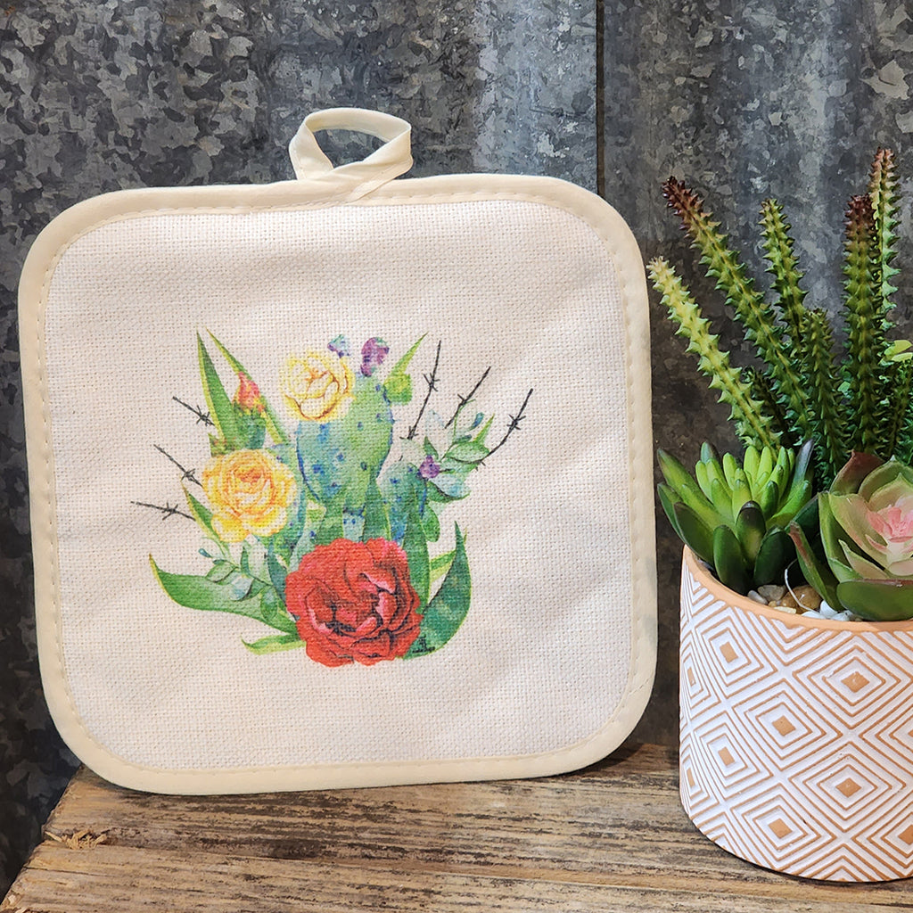 Cactus Rose Pot Holder