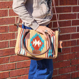 American Darling Tan & Turquoise Aztec Bag
