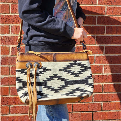 American Darling Black & White Aztec Bag