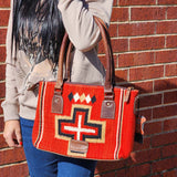 American Darling Red Aztec Blanket Bag