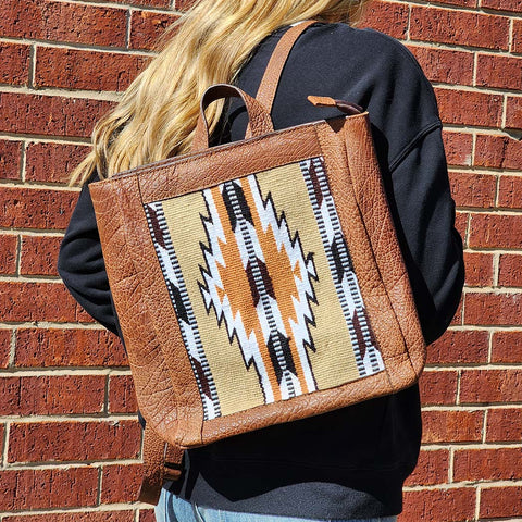 American Darling Leather Aztec Backpack