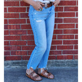 Flying Monkey Angie High Rise Straight Leg Crop Jean