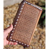 American Darling Tooled Leather & Buck Stitch Wallet