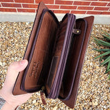 American Darling Tooled Leather & Turquoise Dot Wallet