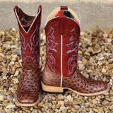 Macie Bean Women's Full Quill Tobacco Ostrich Boot