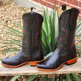 Fenoglio Women's Black Cherry Smooth Ostrich