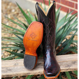 Fenoglio Women's Black Cherry Smooth Ostrich