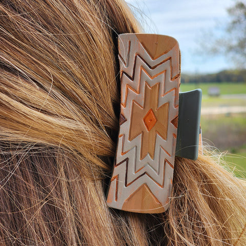 McIntire Saddlery Grey/Tan Aztec Clip