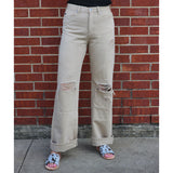 KanCan Taupe 90's Ultra High Rise Wide Leg Jean