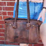 American Darling Braided Leather & Cowhide Bag