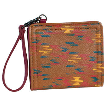 Brown Aztec Mini Bi Fold Wallet