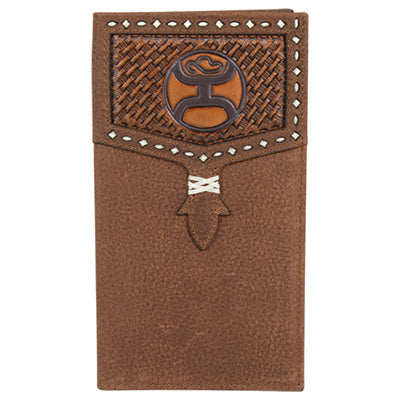 Hooey Brown Basket Weave Rodeo Wallet