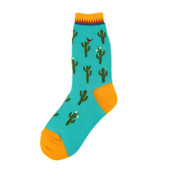 Women's Teal Cactus Socks 