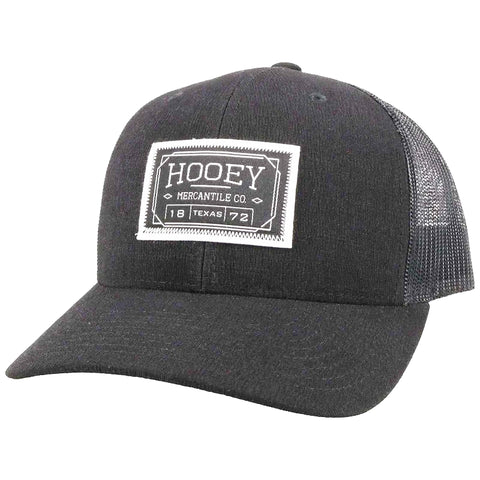 Hooey Black Mid Profile Doc Cap-Hooey Mercantile Patch