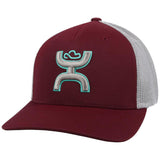 Hooey Maroon Grey Youth Cap-Silver/Turq Hooey Up Patch