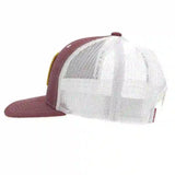 Hooey Burgundy & White Hooey Up Cap