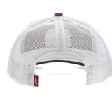 Hooey Burgundy & White Hooey Up Cap